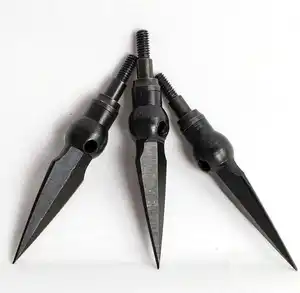 Okçuluk Broadheads avcılık açık 2 bıçak döküm ucu 175 tahıl Broadhead ok noktaları alan İpuçları açık ok uçları aracı