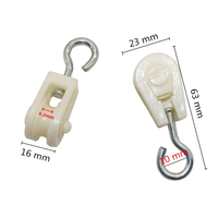 Accessoires pour ligne d'eau de poulet en plastique pour aquaculture : petite poulie, crochet en S, roue suspendue, plaque de guidage de levage pour élevage