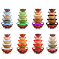Ensemble de récipients en verre pour le déjeuner, la préparation des repas et les restes, va au lave-vaisselle et au four