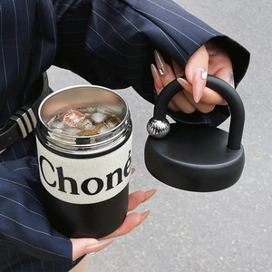 HECION Premium qualité isolation tasse filles pratique tasse droite boire Portable Double couche en acier inoxydable tasse cadeau d'anniversaire - Product Image 6