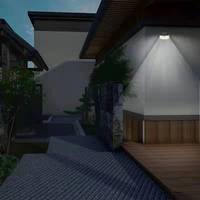 Lampe solaire LED murale de jardin étanche IP44, lampe extérieure avec capteur de mouvement PIR, 6500K, angle de faisceau de 120 degrés
