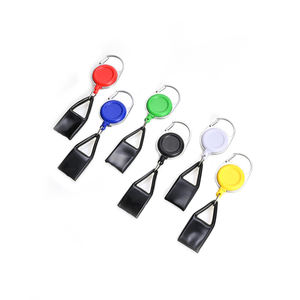 易拉可伸缩钥匙扣打火机外壳支架登山扣背夹ABS徽章卷轴扣促销商务礼品 - Product Image 1