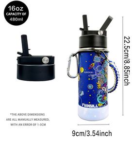 Termo Infantil de Acero Inoxidable 304 de Doble Pared y Aislamiento de 16 oz, Recipiente para Comida de Bebé, Ecológico, con Dibujos Animados, para la Escuela, Mantiene la Temperatura de 6 a 12 Horas - Product Image 2