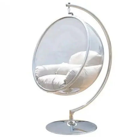 Nordic sedia sospesa divano acrilico bolla sedia altalena per il tempo libero rotondo girevole in acrilico soggiorno sala da pranzo moderno