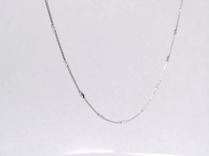 Elegante Cordón para el Cuello en Platino PT950 Blanco con Textura en V y Cuerdas Cuadradas, Estilo Minimalista, Unisex, para Uso Diario, Adorno de Regalo - Product Image 5