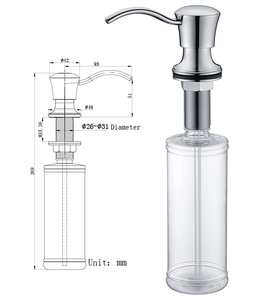 Chất lượng cao đôi Chrome khách sạn nhà bếp bệnh viện tay của nhãn hiệu bồn rửa bọt xà phòng lỏng với bảo hành 3 năm - Product Image 4