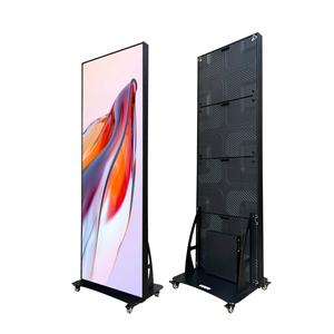 Afficheur LED pliable <span class=keywords><strong>double</strong></span> face avec roues, pour extérieur/intérieur, affichage numérique couleur pleine, écran publicitaire IPoster - Product Image 1
