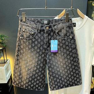 <span class=keywords><strong>Short</strong></span> <span class=keywords><strong>en</strong></span> Denim Délavé de Designer 2025, Style Droit Mignon, Mode d'Été, Déchiré Décontracté, pour Homme - Product Image 1