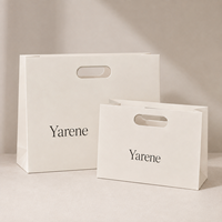 Sacs en papier cadeau personnalisés avec logo privé imprimé, sacs en papier mat pour boutique, petits sacs d'emballage pour bijoux