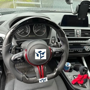 Volant de voiture LED en fibre de carbone pour <span class=keywords><strong>BMW</strong></span> G30 G20 G01 G02 G05 G06 G07 M4 M5 F90 M8 X3 X4 X5 X6 F40 F44 F97 F98 F95 F96 G11 G12 - Product Image 5