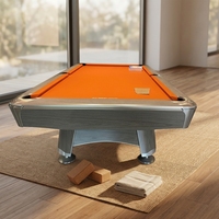 Mesa de billar americana de 8 y 9 pies, de lujo, con patas de madera maciza y base de pizarra, retorno de bolas, amortiguación de acero, personalizable