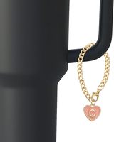 Accesorios de letras con forma de corazón para identificación, decoración para vasos Stanley, adornos, colgantes y llaveros