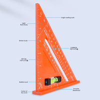 Équerre d'angle triangulaire en plastique ABS de 7 pouces de haute qualité, marque JUXIN, avec niveau à bulle, précision 1 mm/1 m, modèle HPW-002-007P