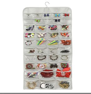 Organizador de Joyas Colgante para Viaje, Bolsillos Enrollables Antienredos para Collares, Pendientes y Anillos, Bolsas de Almacenamiento para Colgar en el Armario - Product Image 2