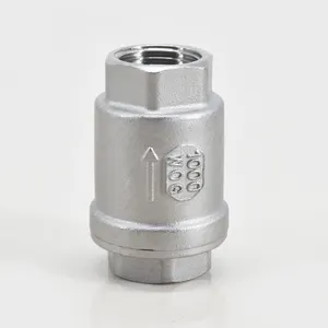 Vanne à <span class=keywords><strong>clapet</strong></span> verticale à ressort en acier inoxydable H12W DN15 DN20 DN25 DN32 DN40 DN50 <span class=keywords><strong>pour</strong></span> compresseur d'air - Product Image 1