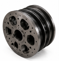 Grande poulie à courroie multi-creuses robuste |   Grande roue de transmission industrielle usinée CNC, service OEM personnalisé