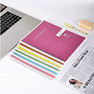 8 quaderno di composizione a <span class=keywords><strong>spirale</strong></span> "* 10.5" una regola universitaria con fori a righe larghe <span class=keywords><strong>quaderni</strong></span> di stampa colorati - Product Image 3