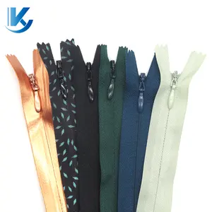 KY High quality wholesale invisible nylon custom invisible zipper nylon zipper for garments invisible zipper for Jazz costume