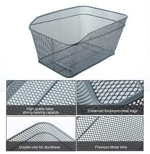 <span class=keywords><strong>Panier</strong></span> de rangement de vélo en fil métallique avec couvercle étanche à la pluie noir - Product Image 2