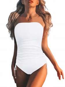 Maillot de bain une pièce sexy pour femmes grandes tailles 2026, couleur unie, coupe haute, dos bas, avec logo personnalisé, fournisseur de maillots de bain - Product Image 5