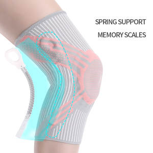 Penopang lutut elastis untuk pria dan wanita, deker olahraga bernapas nilon anti-selip tipe lembut perlindungan komprehensif untuk nyeri lutut - Product Image 3