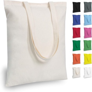 Bolsas de Tela de Lona de Algodón Lisas al por Mayor con Logotipo Impreso Personalizado para Compras, Bolsa de Mano Personalizada - Product Image 1