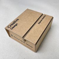 Nouvelle conception de boîte cadeau pliante à double porte en kraft écologique recyclable, boîte d'emballage personnalisée pour petits produits