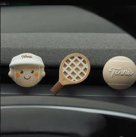 Diffuseur de parfum créatif en forme de balle de tennis pour voiture |   Ornement vibrant pour grille d'aération |   Désodorisant automobile à évaporation naturelle pour éliminer les odeurs