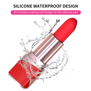 Mini Massaggiatore Vibrante Portatile in Silicone <span class=keywords><strong>Morbido</strong></span> a Forma di Rossetto con 10 Velocità, Impermeabile e Ricaricabile per Donne - Product Image 1