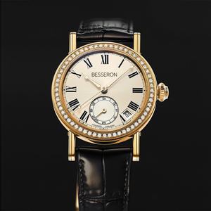 Reloj de Mujer con Caja Redonda y Diamantes, Estilo Retro, Alta Calidad, Unisex, Movimiento Tourbillon Antiguo Chino - Product Image 2