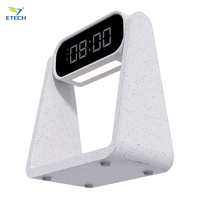 Chargeur sans fil avec écran OLED, horloge numérique et charge rapide 15W |   Station d'accueil multifonctionnelle pour lit - Utilisation intérieure et extérieure