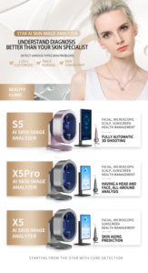 새로운 업그레이드 <span class=keywords><strong>3D</strong></span> AI 피부 분석기 페이셜 스캐너 매직 미러 UV 감지 수분 테스트 살롱 용 페이셜 스킨 분석기 - Product Image 4