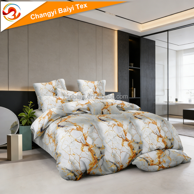 Wholesale Organic Polyester Bedding Sheet king Size Home Flat Sheets