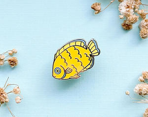 Bros ikan lucu asli promosi harga murah Pin kerah lencana hewan - Product Image 2