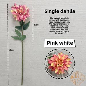 Bunga <span class=keywords><strong>Dahlia</strong></span> Belanda Tunggal dari Sutra Buatan Tangan untuk Pernikahan, Tahun Baru Imlek, Properti Foto & Dekorasi Rumah-Gaya Modern Tersedia Grosir - Product Image 3