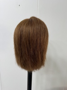 Testa di Manichino in Capelli Remy Marroni da 56 cm (8 Pollici) per Taglio e Acconciatura Maschile in Salone - Product Image 5