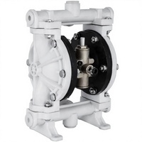 Pompe à double diaphragme à air comprimé de haute qualité, corps en polypropylène de 1/2 pouce, diaphragme en PTFE pour les fluides chimiques et huileux