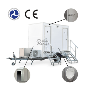 รถพ่วงห้องน้ำแบบพกพาทันสมัยพร้อมพอร์ตฝักบัวห้องน้ำกลางแจ้ง4ห้องน้ำกลางแจ้ง - Product Image 3