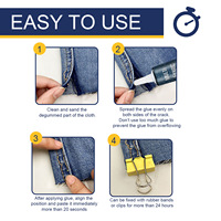 Jue-Fish efficace séchage rapide imprimé pantalon semelles Jeans tissu déchiré colle de réparation pour vêtements adhésif multi-tissu coudre colle