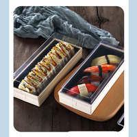 IMEE Biodégradable En Bois Restaurant À Emporter Traiteur Conteneur Alimentaire Emballage Boulangerie Pâtisserie Gâteau Fromage En Bois Sushi Boîte