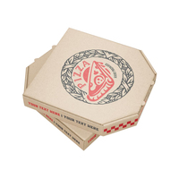 Boîte à pizza octogonale en carton ondulé personnalisée, papier kraft de qualité alimentaire, emballage pour pizza pour restaurant à emporter