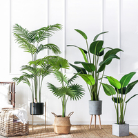 Plantes artificielles en pot, plante artificielle de palmier, fausse plante de palme de fougère, plante de palmier de Kwai