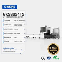 Machine de découpe laser à fibre pour tubes métalliques GWEIKE LF6016T2, manuelle/automatique, CNC, acier inoxydable, carbone, aluminium