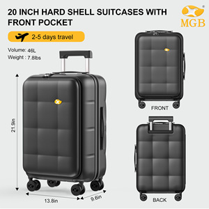 Nouvelle conception MGB : <span class=keywords><strong>Valise</strong></span> cabine pour avions, bagage à roulettes avec serrure TSA, sac de voyage moderne - Product Image 4