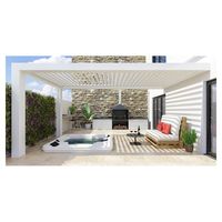 Gazebo à persiennes sur mesure de haute qualité, fabriqué à Foshan, en alliage d'aluminium, résistant aux intempéries, pour une utilisation en extérieur dans les jardins et les villas