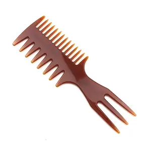 Мужская Расческа с масляной головкой и логотипом на заказ, Антистатическая небольшая расческа для волос из уксусной кислоты, салонная Расческа с широкими зубьями