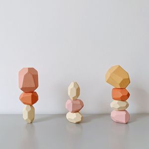 Presto Giocattolo Educativo 3-6 Anni di Età Impilati Pietra Bambini Multicolore di Legno Blocchi di Costruzione - Product Image 2