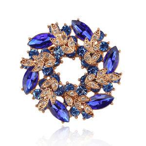 Luxury Fashion Suit Collar <strong>Brooch</strong> Pin Crystal Diamante Floral Garland Flower <strong>Brooches</strong> for Women or Wedding Decoration Jewelry - Product Image 5