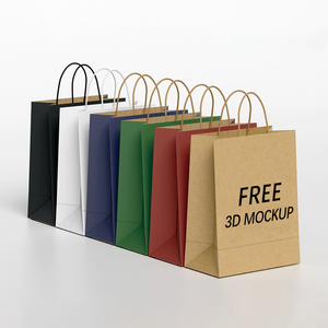 Tùy chỉnh Kraft cho cà phê và mua sắm tàu sân bay bán buôn thân thiện với môi bao bì túi giấy với xử lý - Product Image 1