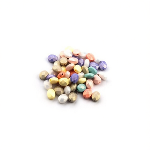 Ilan Abalorios Perline ovali 8x10mm colori pastello 50 pezzi per la creazione di gioielli - Product Image 2